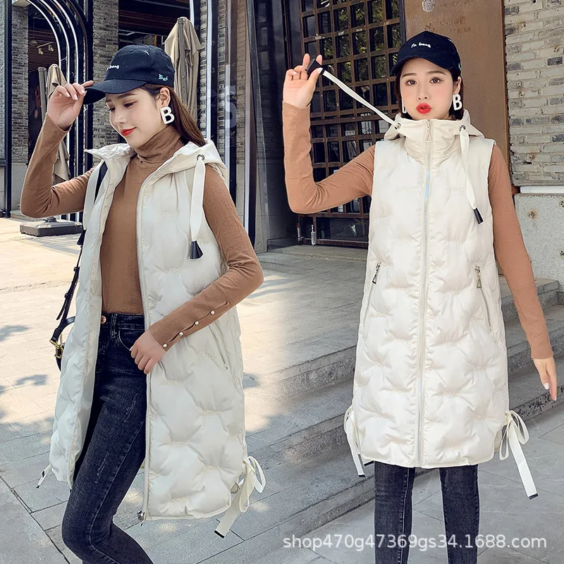 Осенне-зимняя новая стильная женская одежда без рукавов в Корейском стиле с