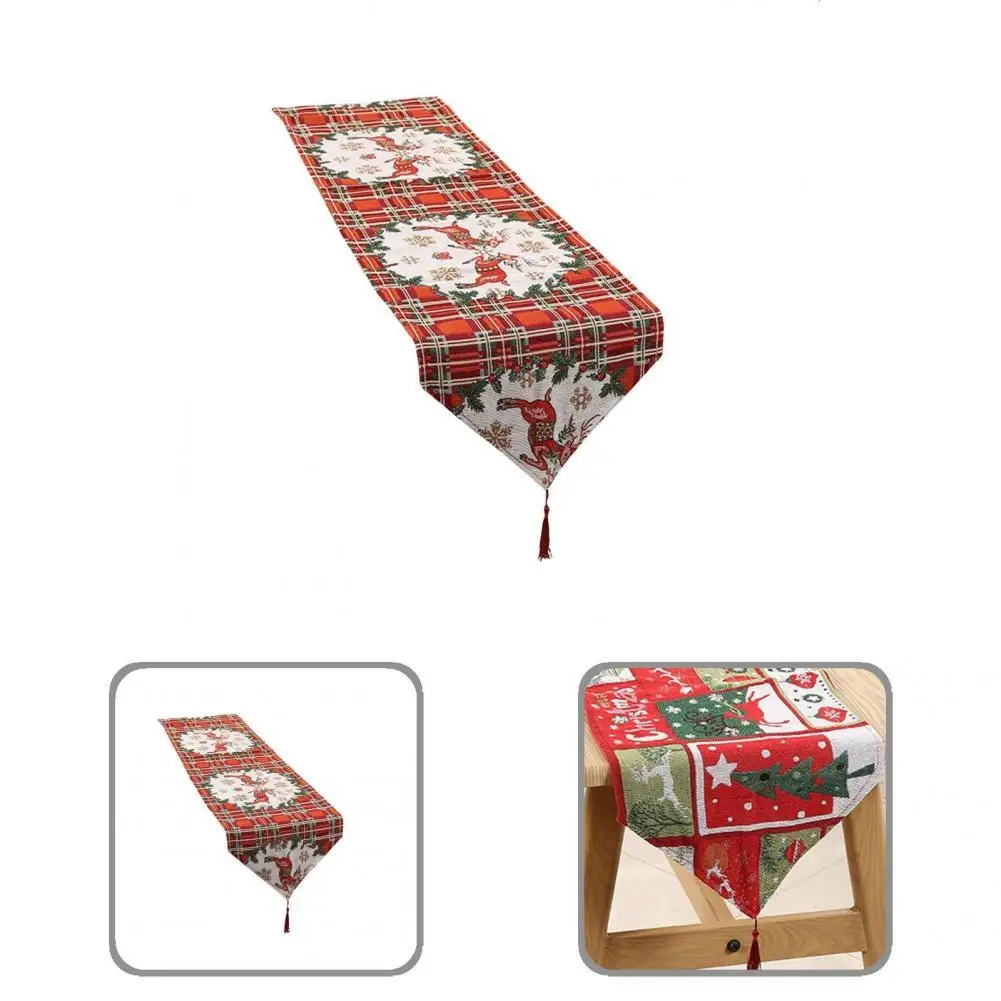 

Unique Place Mat Durable Multicolor Adorable Deer Pattern Table Runner Decor Table Runner Table Runner