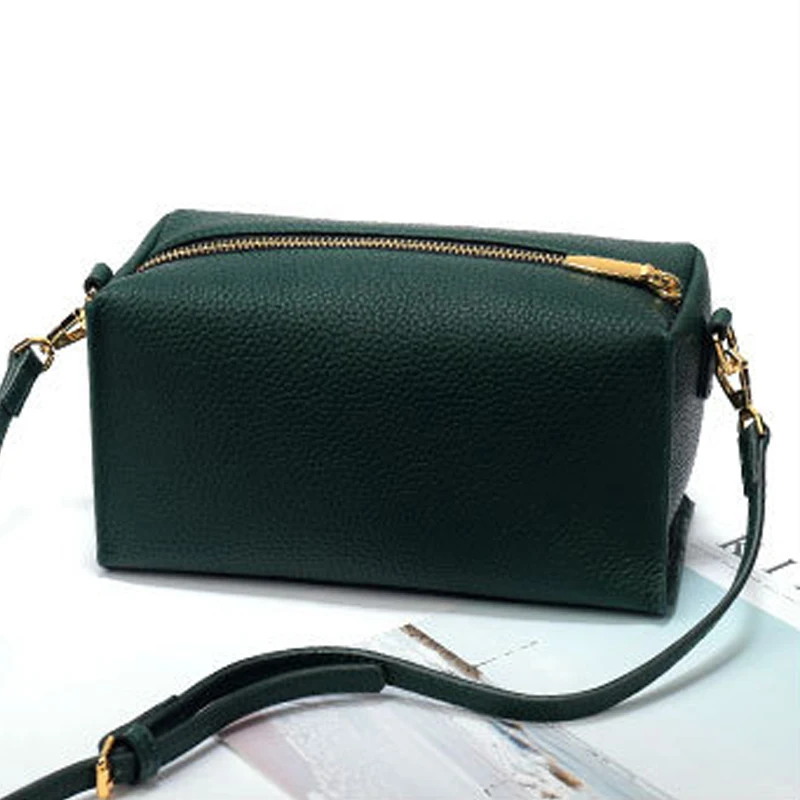 Brand crossbody bags for women Fashion Small Square Bag Genuine Leather bags women Zipper shoulder messenger bag sac main femme
