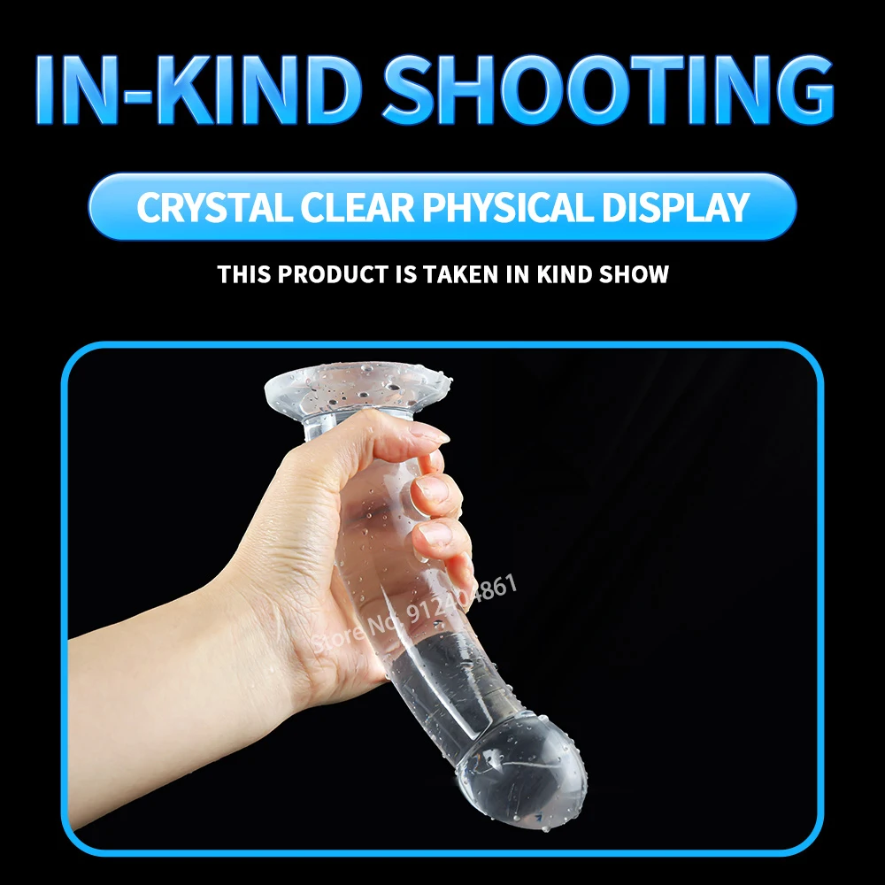 Реалистичный прозрачный фаллоимитатор для женщин маленький член с присоской