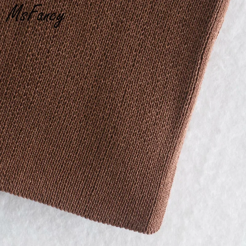 

Msfancy Summer Tank Top Women Knitted V- Neck Crop Tops 2021 Haut Femme Casual Tanks Camis