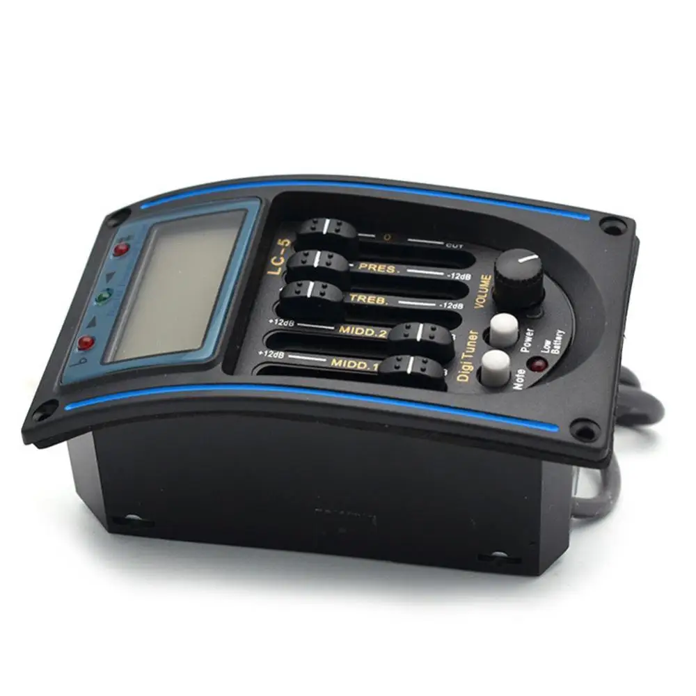 

Звукосниматель для акустической гитары, 5 полос, пьезофоновая подсветка, предварительный эквалайзер, тюнер