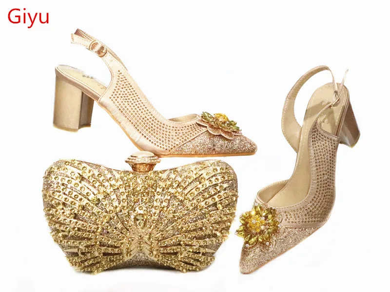 

Модная стильная итальянская обувь doershow с подходящими сумками, комплект женской обуви и сумок в африканском стиле для выпусквечерние вечера, летние сандалии!