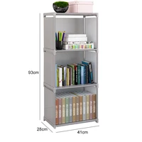 multi layer simple bookshelf nonwoven fabric book organizer storage cabinet assembly wall children shelf bookcase home furniture