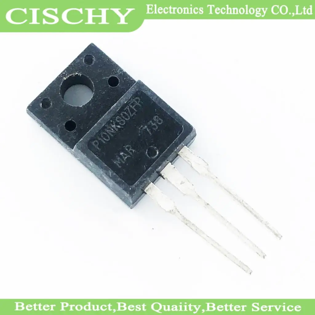 

5pcs/lot STP10NK80ZFP P10NK80ZFP 10N80 TO-220 In Stock