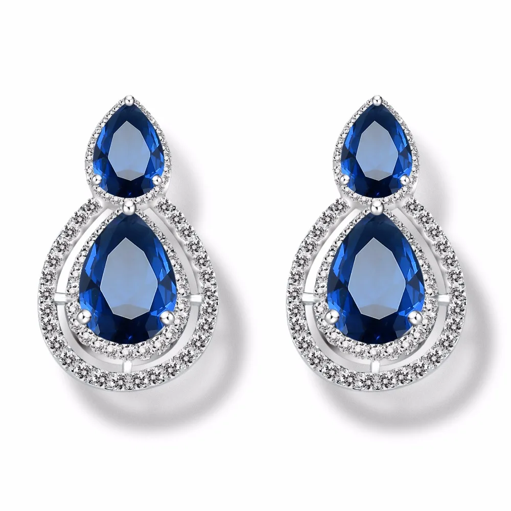 Женские серьги пусеты FEEHOW элегантные с цирконием подарочные FWEP043|stud earrings|women stud