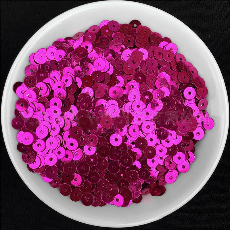 Rose Red 2000 шт ПВХ блестки многоцветные пластиковые свободные блестки для платья дома вечерние свадебные украшения блестки стеклянные бусины труба пятно 4 мм - Цвет: Rose Red
