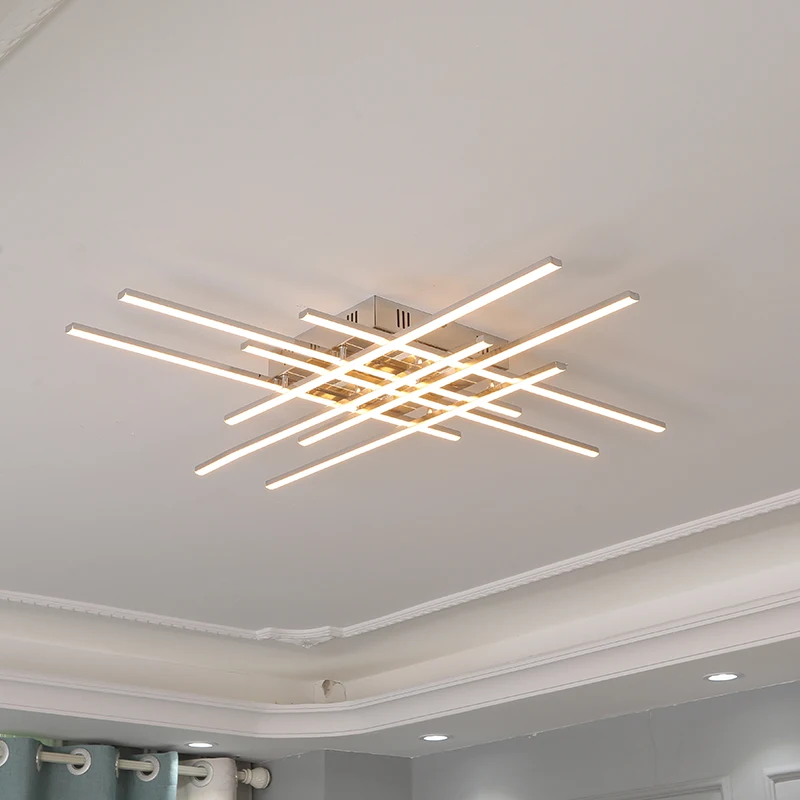 

Modern Led Ceiling Chandeleirs For Living Room Bedroom Chrome Plating Study Kitchen Led Chandeliers Indoor Lighting Fixtures