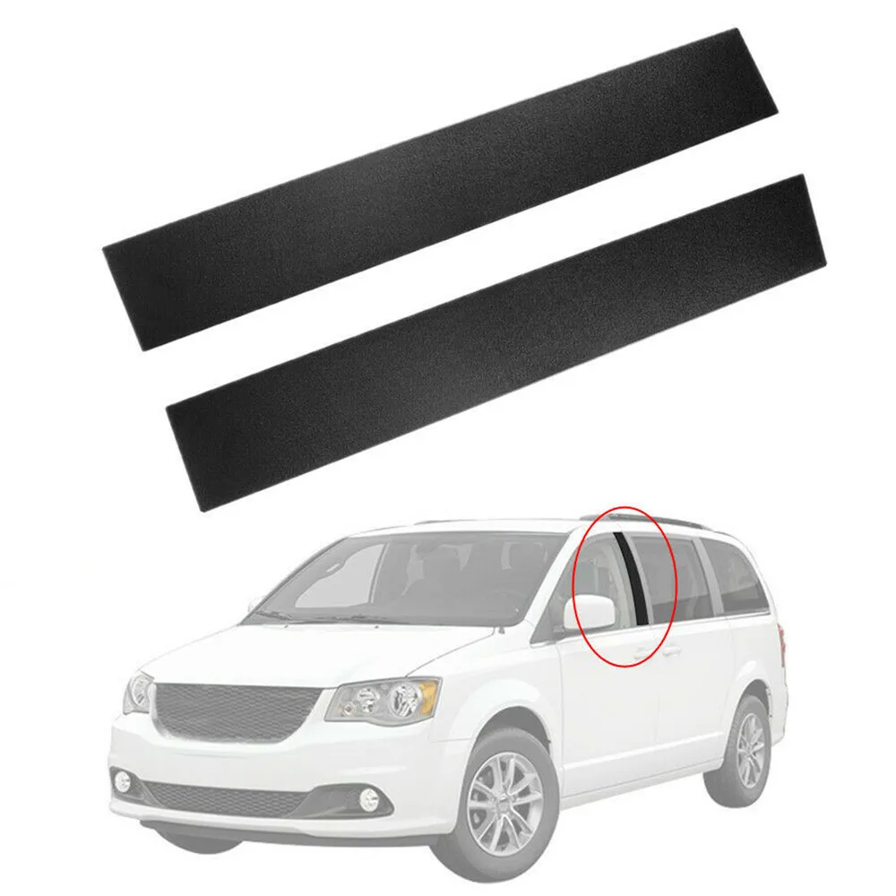 

For Dodge Grand Caravan Pair Black Front B Pillar Post Moulding Cover Trim Caps 926-446 926-445 5020664AA 5020665AA
