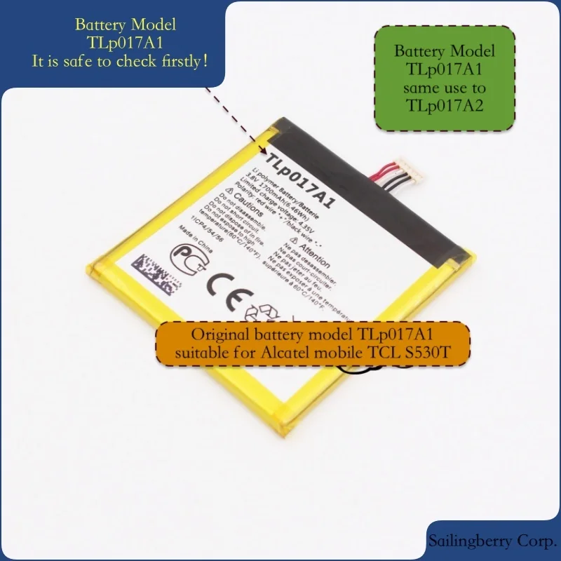 Оригинальный аккумулятор подходит для Alcatel mobile OT-6012A/D/E/W TCL-S530T 6014x idol mini с моделью