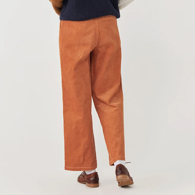 

Semir Casual Pants Women Loose Straight-Leg Ladies Corduroy High-Waisted Thin Wide-Leg Pants Autumn And Winter New Style
