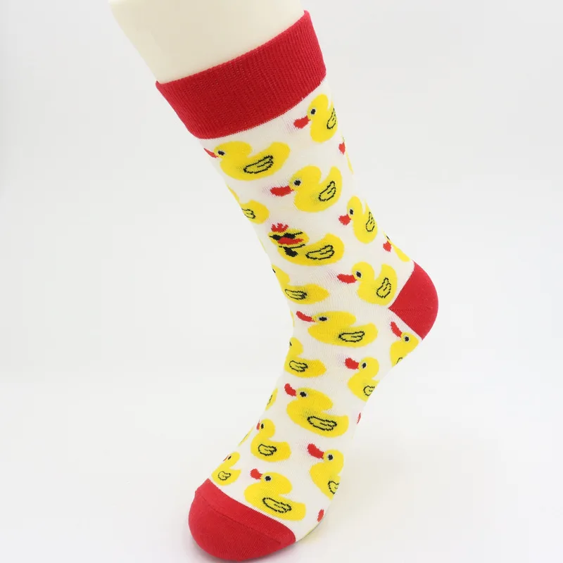 

Socks Men's Cotton Personality Trendy Little Yellow Duck Cycling Harajuku Hip Hop Fashion Socks Streetwear Cute Long Skate Socks