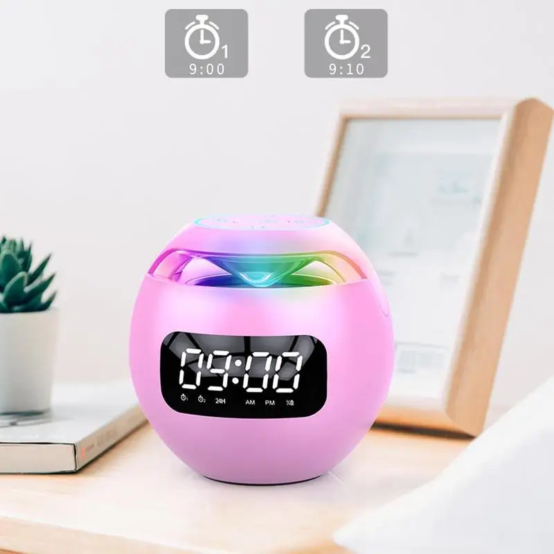 

Bluetooth speaker alarm clock portable mini mobile card phone subwoofer radio Y4V8