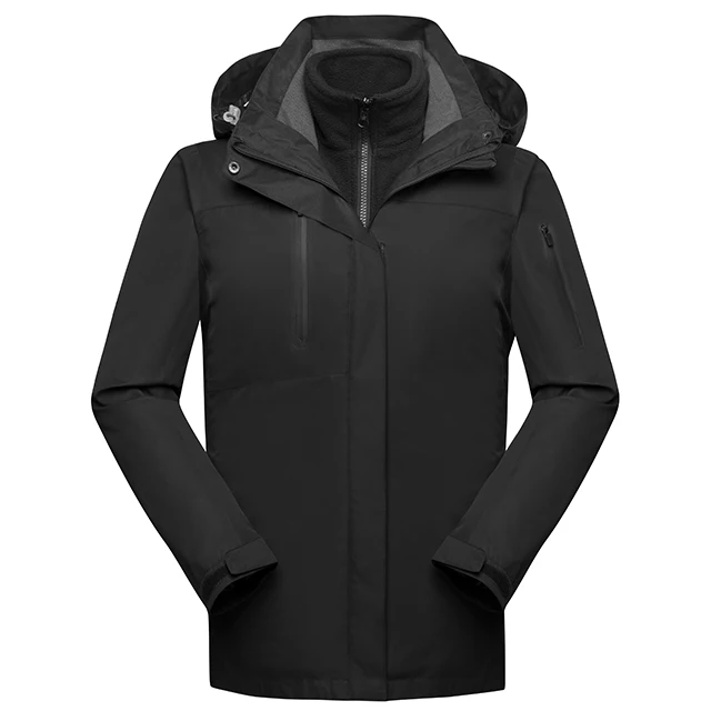 black Мужские и женские походные куртки гидрофобные для рыбалки, катания на лыжах, водонепроницаемые пальто для охоты на открытом воздухе, кемпинга, треккинга, альпинизма, спортивные куртки с капюшоном - Цвет: black