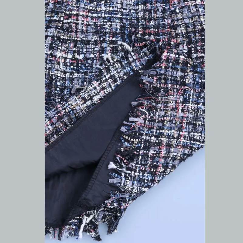 Сексуальное короткое платье для женщин Осень-зима клетчатое длинный рукав мини