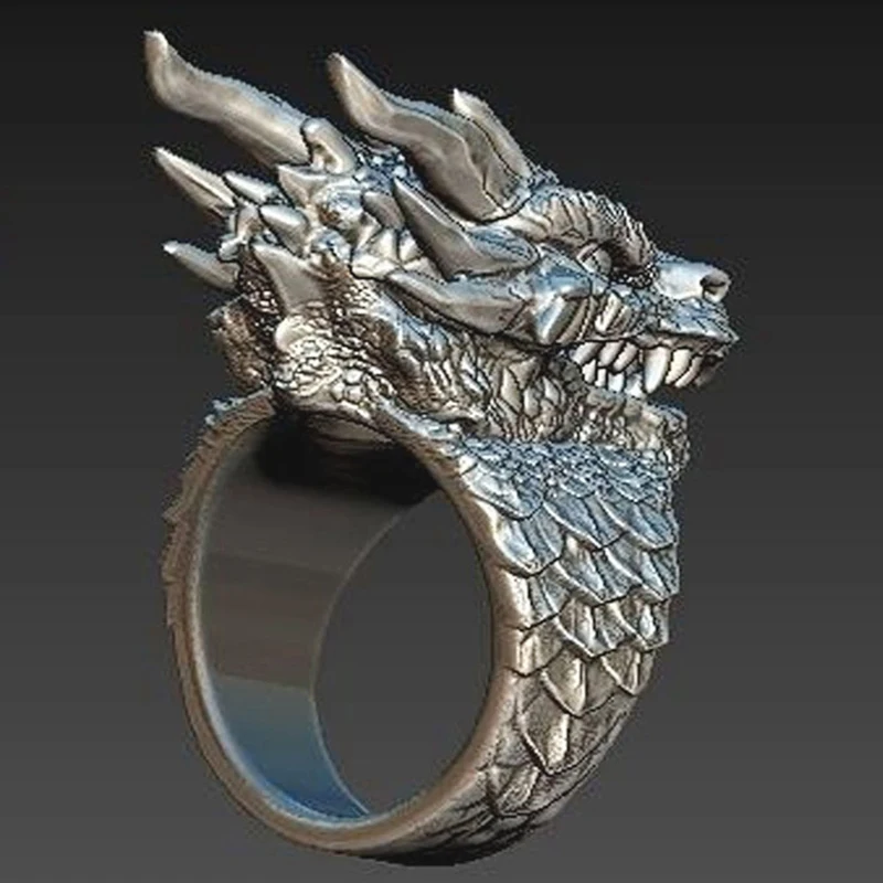 Новинка мужское кольцо в стиле панк с бронзовым покрытием и краном властное