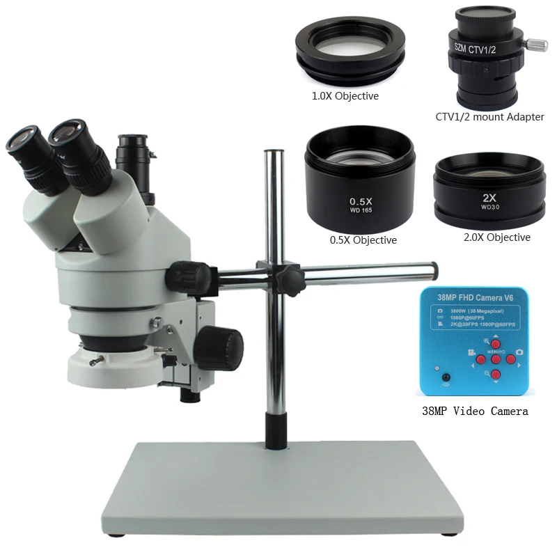 Лабораторный многофокусный Тринокулярный стереомикроскоп для ремонта печатных