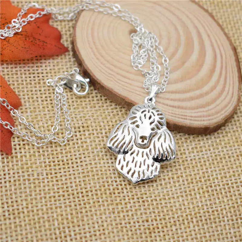 Новый модный мультяшный щенок металлический сплав кулон в форме пуделя ожерелье