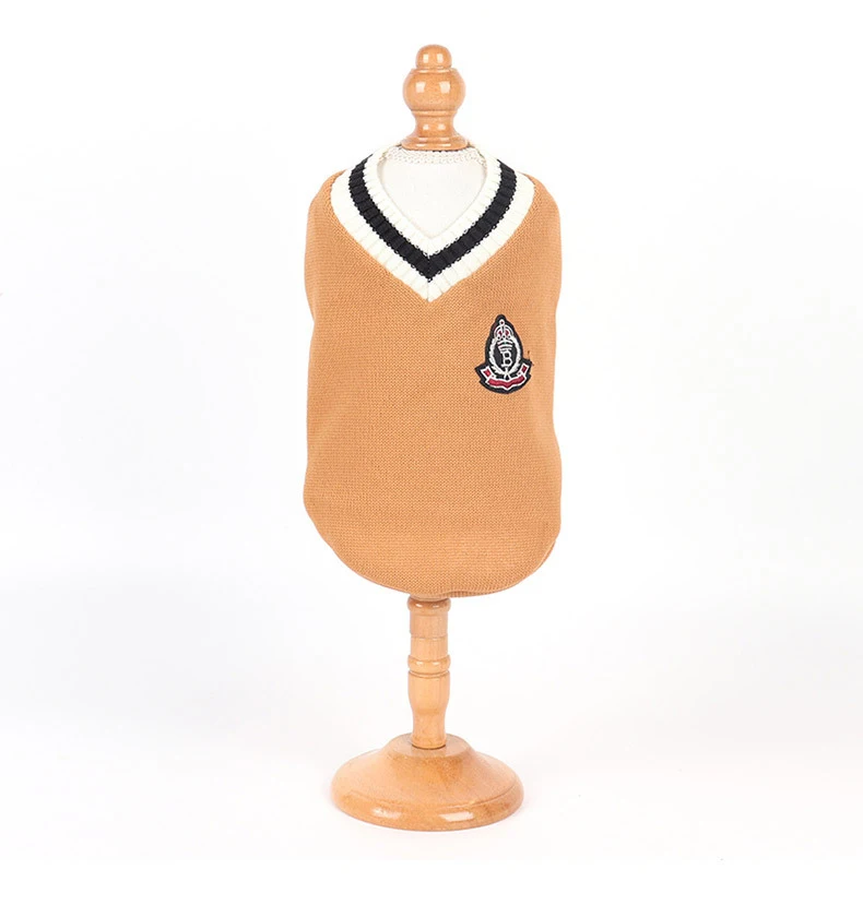 Clothes for Dogs Koren Ins Pet Products Plush Autumn and Winter Knitted Vest V-neck Bichon Corgi Pets Accessories | Дом и сад