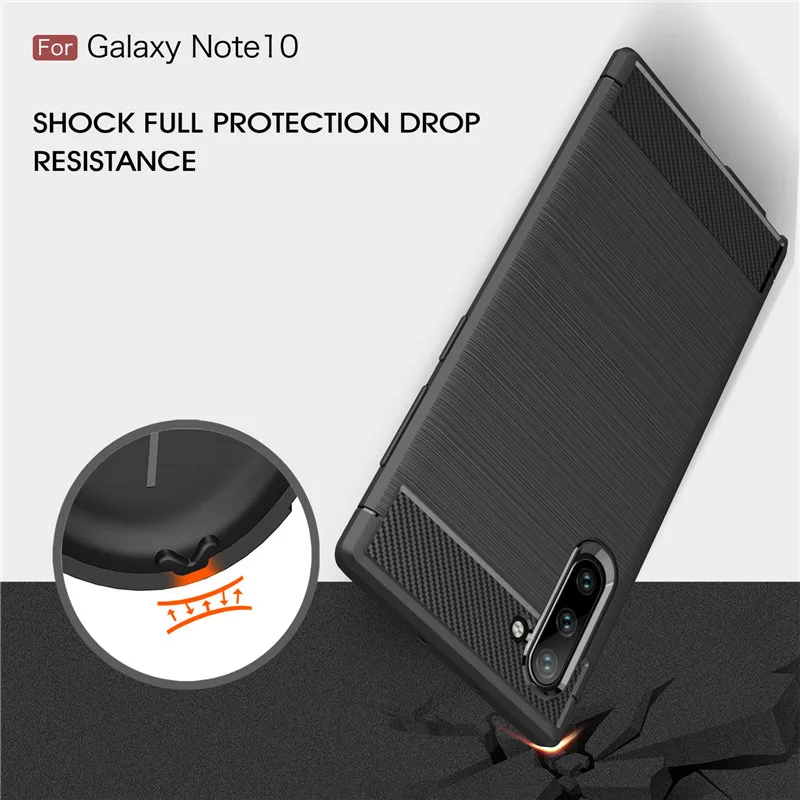 Чехол KEYSION для телефона Samsung Galaxy Note 10 Pro 9 8 мягкий силиконовый чехол из углеродного