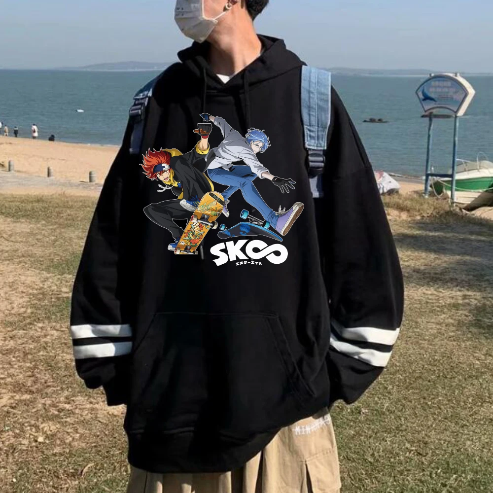 

Sk8 the Infinity Miya and Langa Hoodie Fashion Pullovers Tops Long Sleeve V-neck Print Unisex