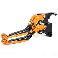 cnc folding extendable clutch brake lever for kawasaki zx6r636 2007 2018 z750r2011 2012 zx10r2006 2015 z10002007 2016 orange