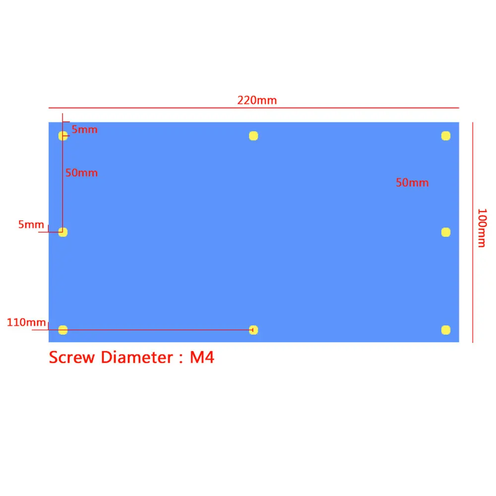 Алюминиевый радиатор 220*100*8 мм сверхтонкий панель охлаждения для 100 Вт COB