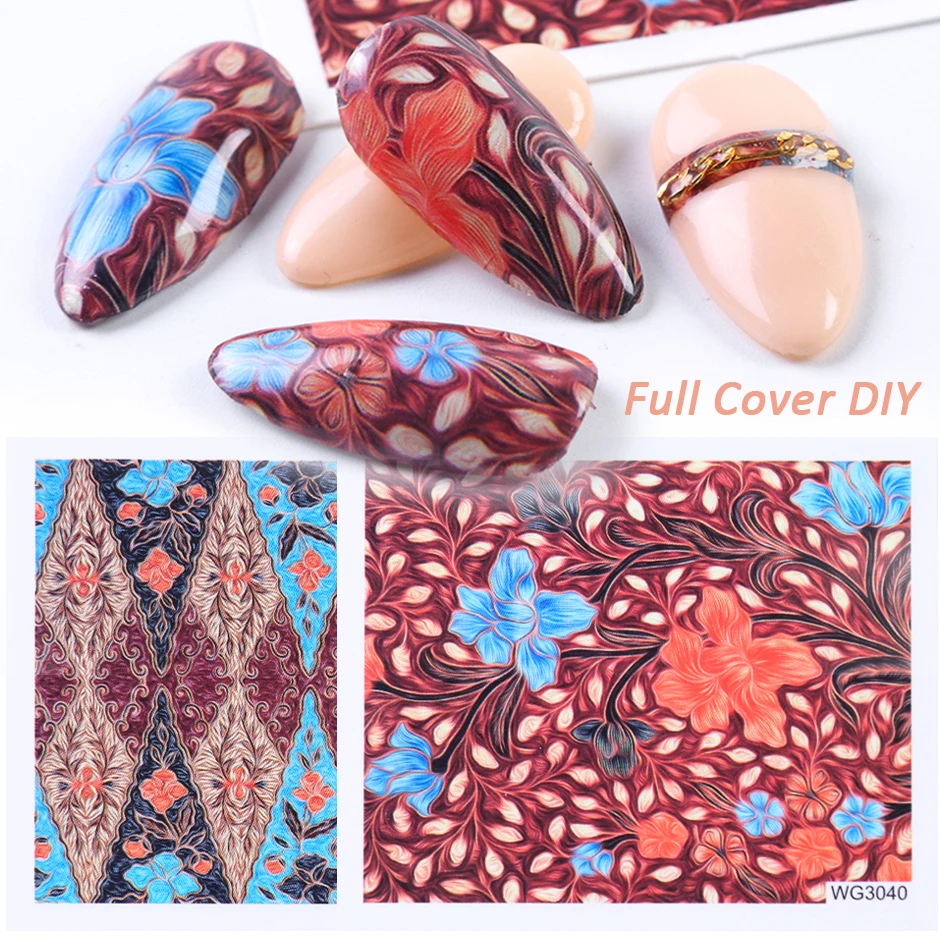45 шт DIY сверкающие ногти, художественные наклейки, Переводные фольга, полноцветный светильник, снежинки, бумага для маникюра, набор CHWG3001-3045