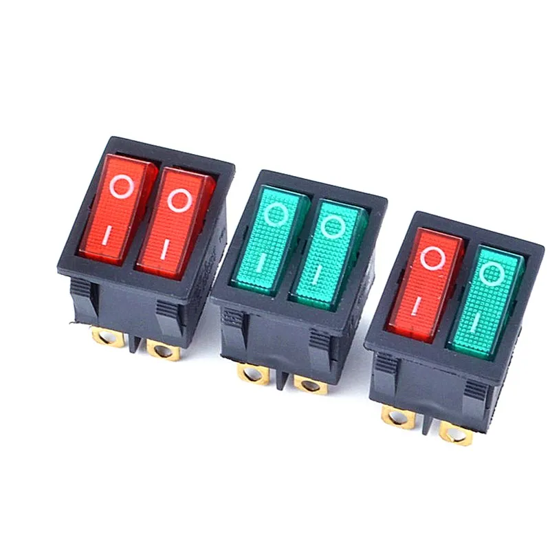 1 шт. KCD8 6PIN 16A 250 В 20A 125 в двойной светильник переключатель рокера