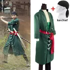 Костюм для косплея ророноа Зоро из японского аниме, костюм для Хэллоуина, полный комплект, 5 шт.