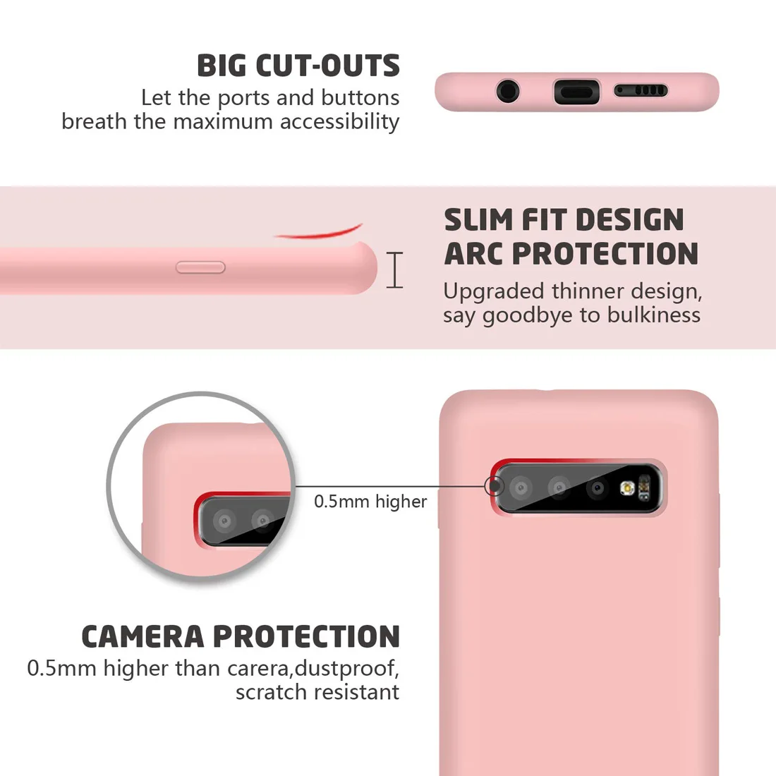 Slim Luquid Case for Samsung Galaxy S10 S9 S8 Plus S7Edge Rubber Cover Shockproof Armor Silicone Gel Note 10 9 8 |