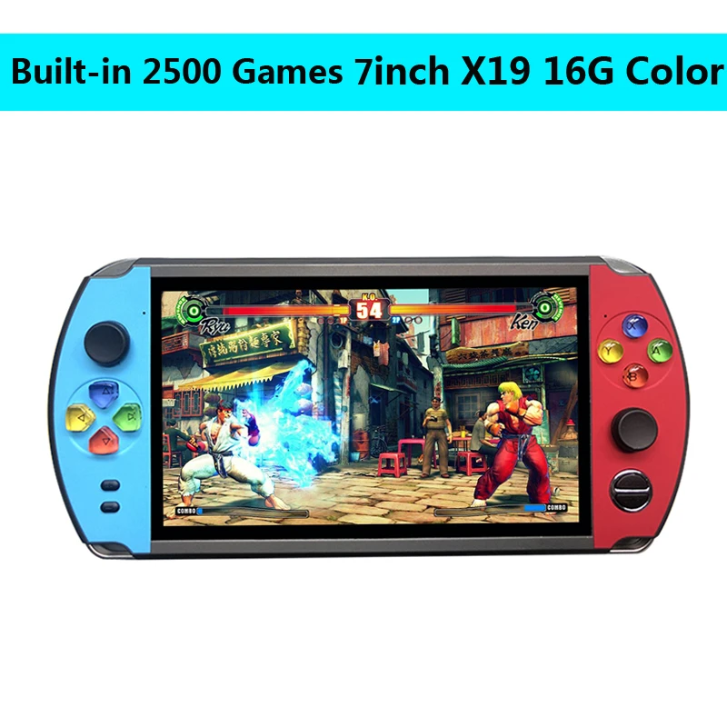 X19 16GB Color X12 5,1 дюймов портативный игровой видео плеер 8G 16G светодиодный экран Встроенный 2500/3000 игр X9 X12PLUS Ретро консолей Поддержка TF карты - Цвет: X19 16GB Color