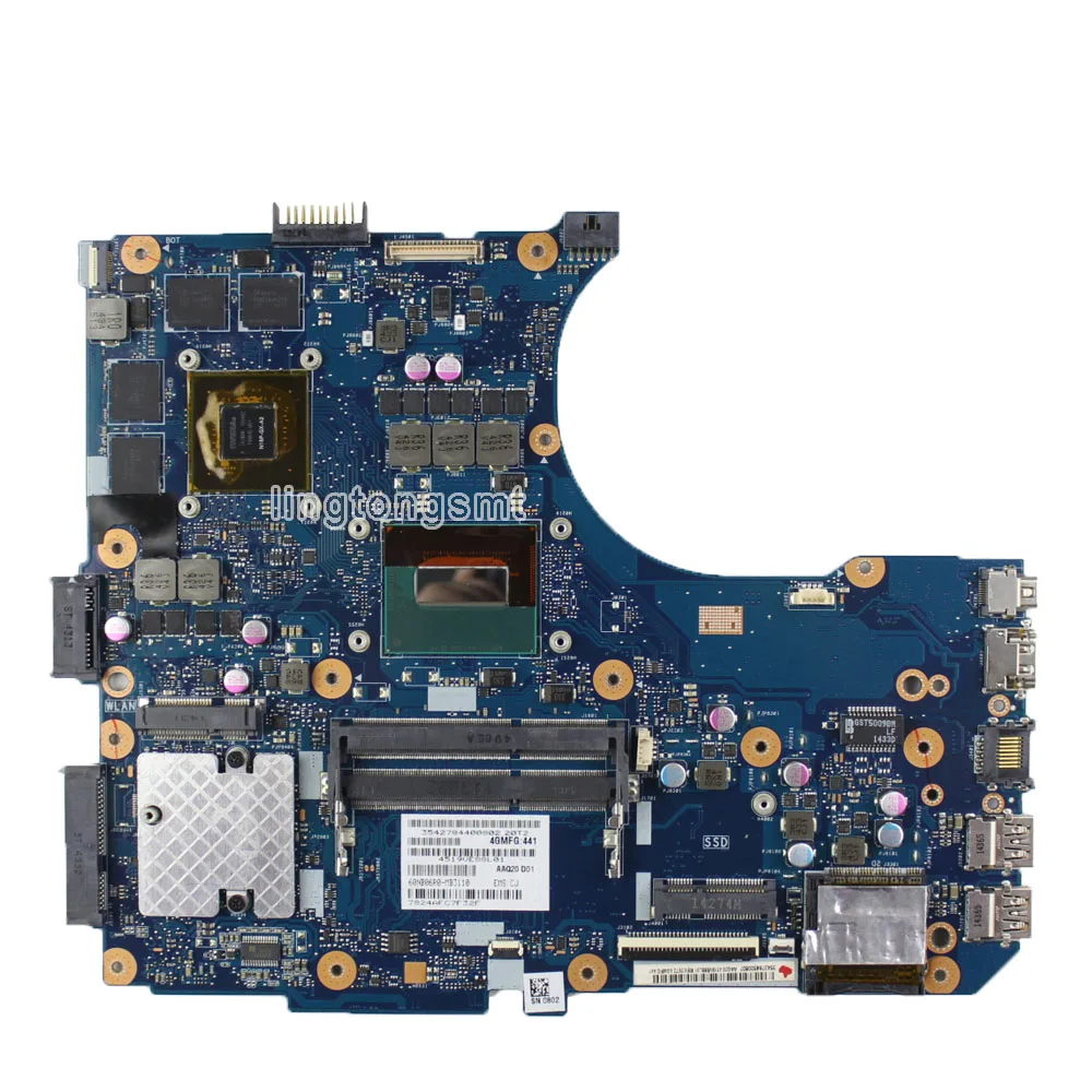 Новая N551JX G551JX материнская плата для ноутбука For Asus G551J N551J GTX950M i7 4710HQ|pga 989|motherboard for