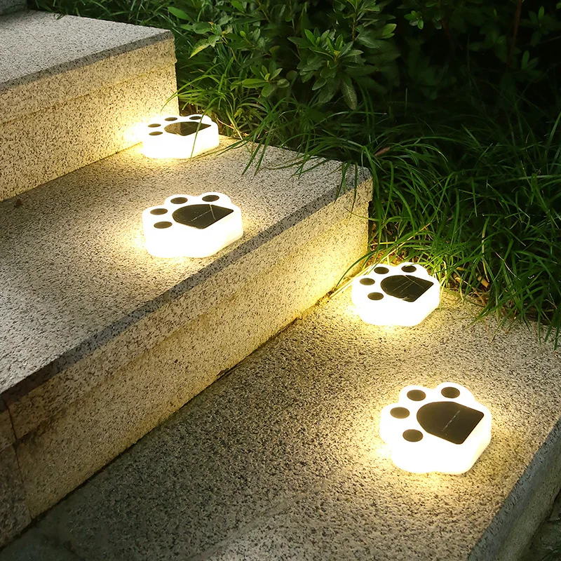 

Solar LED Outdoor Waterproof Lawn Light Garden Garden Ground Plug Light Buried Light Landscape Decorative Light Bear paw lights