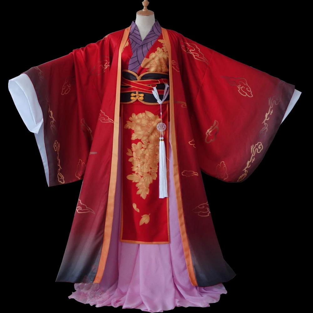 

Game Love the world Tang NingQing Cosplay Costume Red Hanfu Outfit Halloween Costumes For Women Men