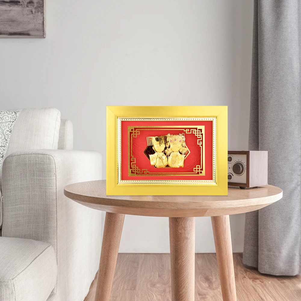 Объемные картины в рамке только что Свадебный декор картина из 24-каратной