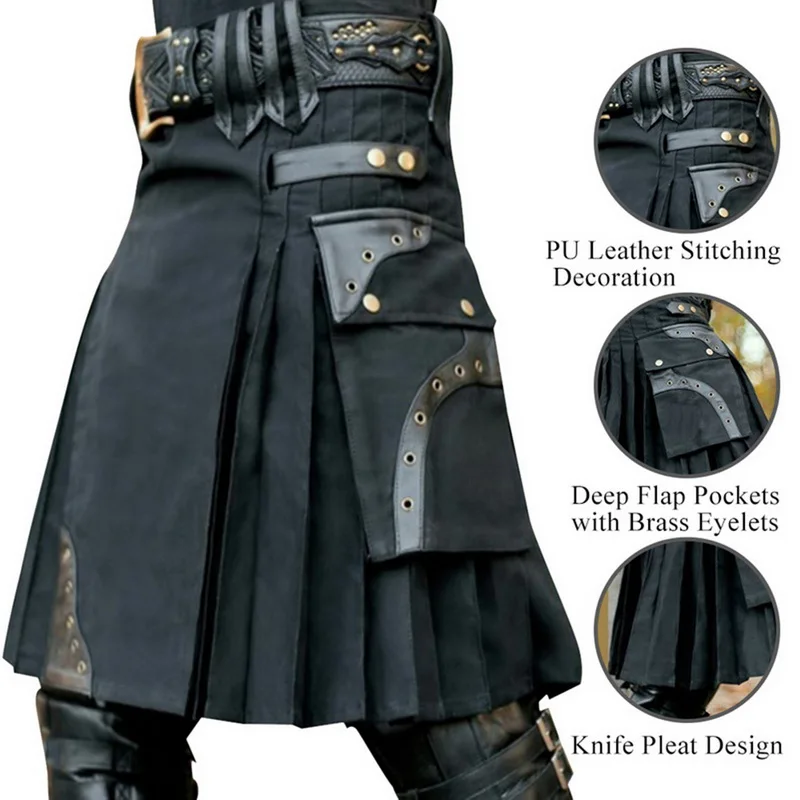 CYSINCOS шотландская Мужская традиционная юбка s Kilt металлическая классическая ретро традиционная индивидуальная Клетчатая Мужская юбка