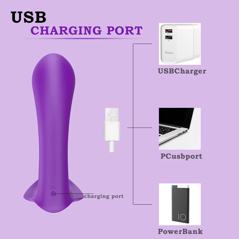 Беспроводной вибратор взрослые игрушки для пар USB Перезаряжаемый фаллоимитатор