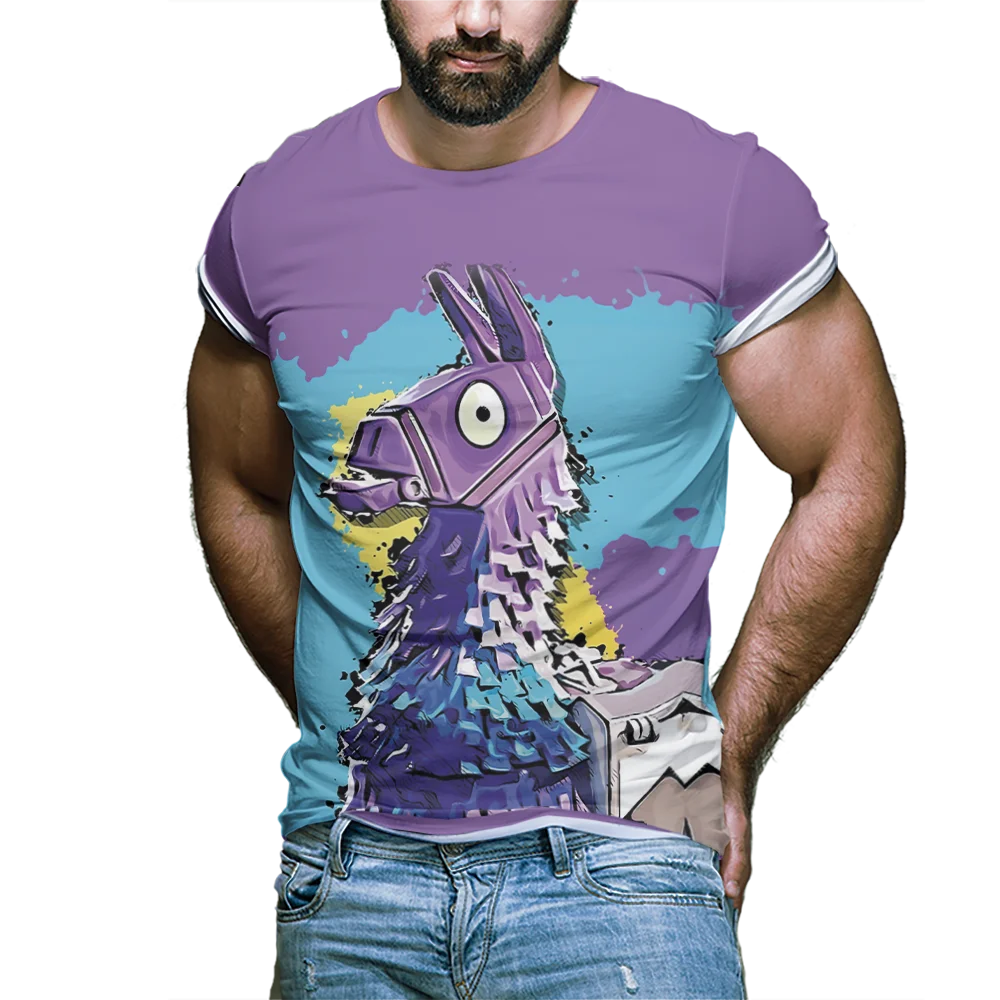 

Футболка мужская с круглым вырезом, Повседневная рубашка с аниме принтом единорога, уличная одежда, летняя одежда для мальчиков