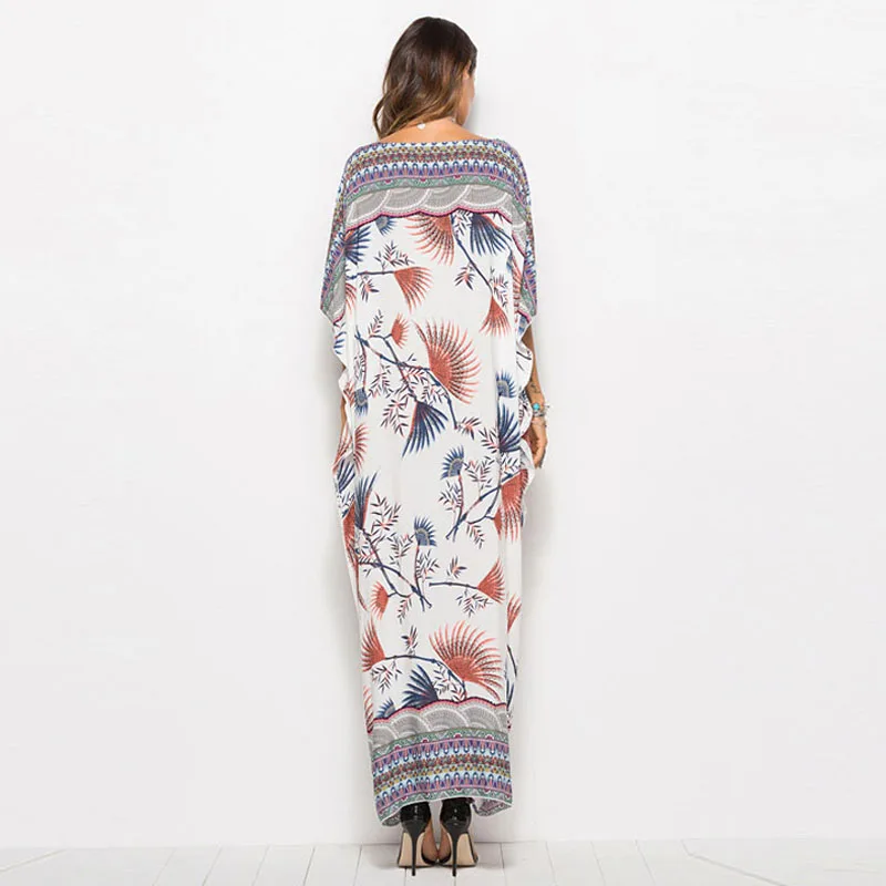 Женское пляжное платье-макси CINESSD повседневное Свободное платье с цветочным