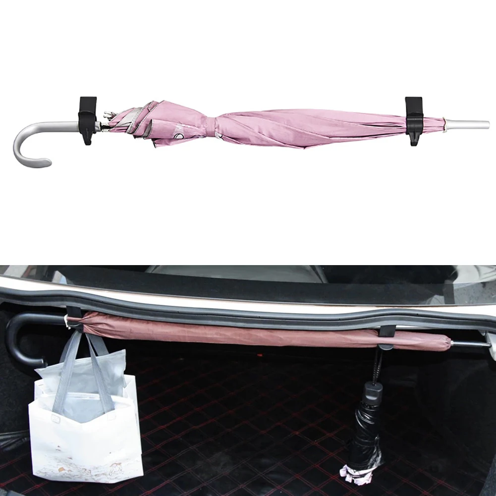 

Car Rear Trunk Mounting Bracket Umbrella Holder Hook Self Adhesive Towel Hook for Umbrella Hanging Hook Car Trunk Organizer