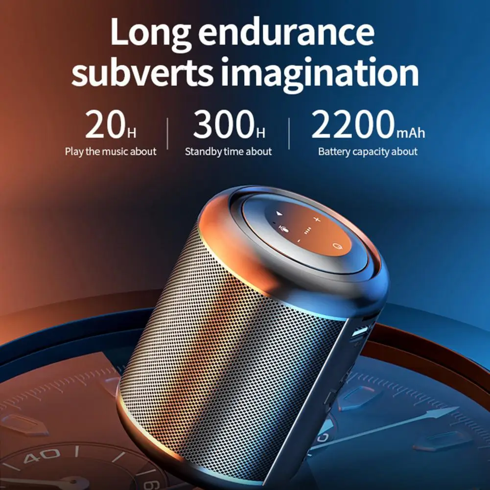 V8 Bluetooth Speaker High-fidelity with TF Card Slot Portable Mini Wireless Subwoofer Loudspeaker for Home |