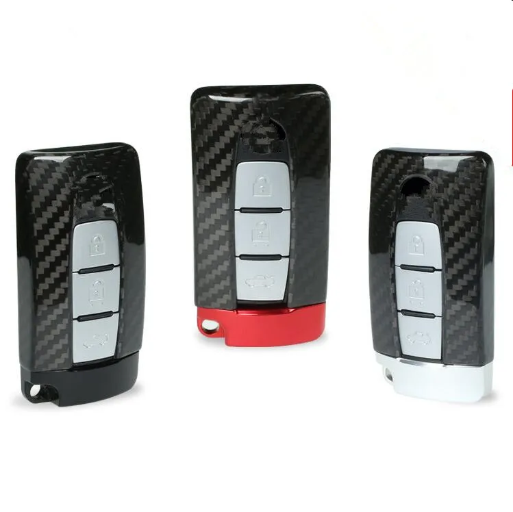 Чехол из натурального углеродного волокна для автомобильного ключа с