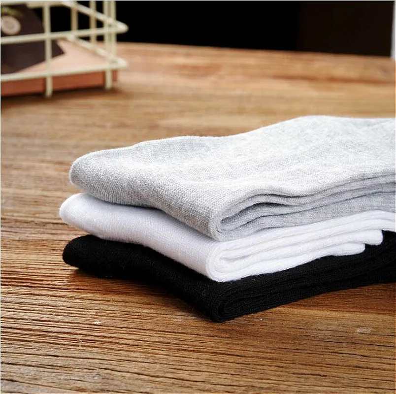 2019 мужские хлопковые носки Новые Стильные черные деловые дышащие осенне зимние