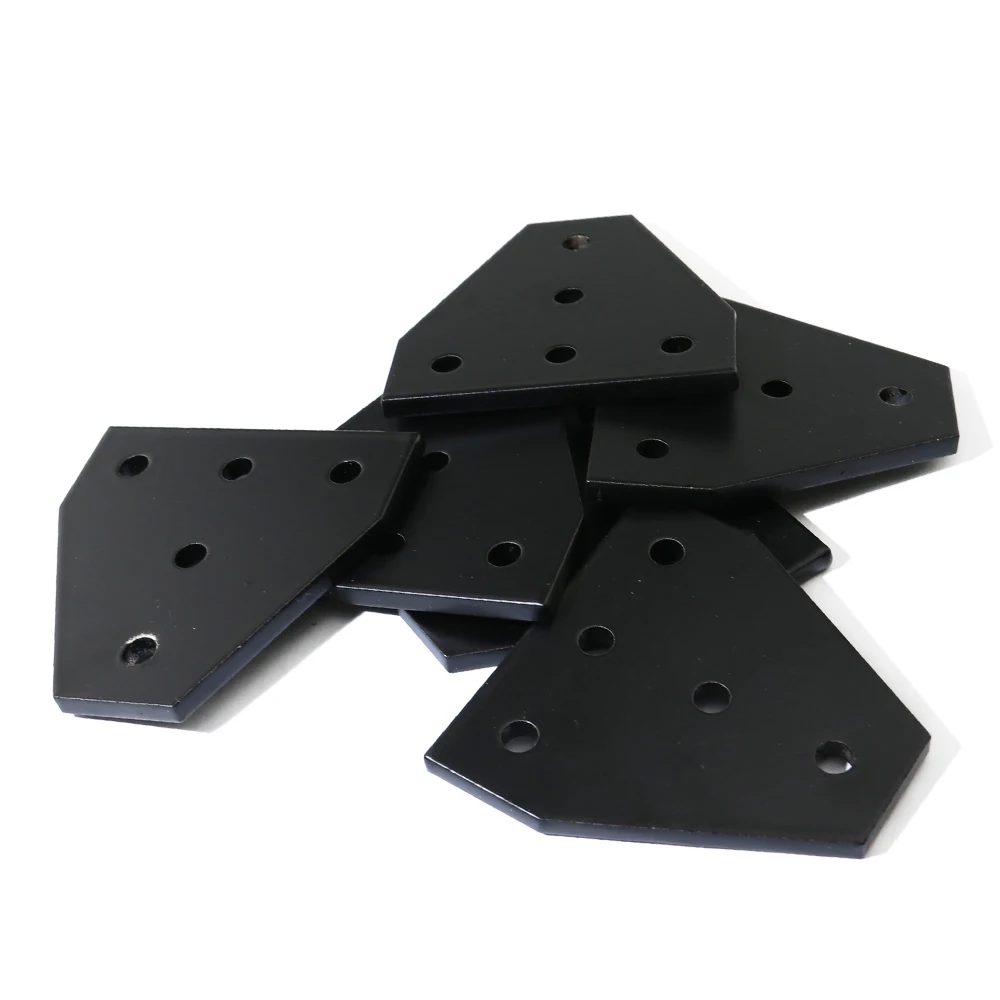 Черная плата с 5 отверстиями и угловым соединением 90 градусов угловой кронштейн