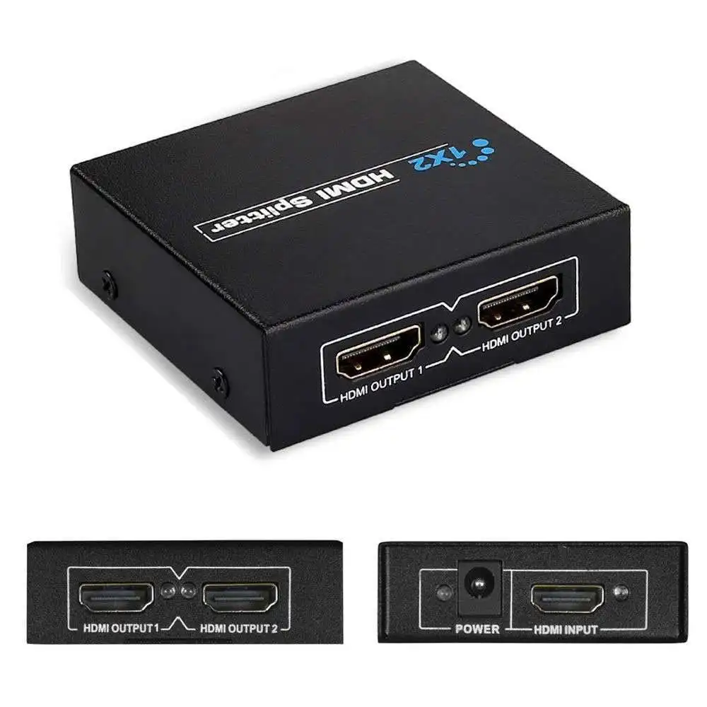 

4K 1080P HDMI Splitter 1 in 2 Out Supports 3D Full HD 1080P for Xbox, PS4 PS3 Fire Stick Blu Ray Apple TV HDTV