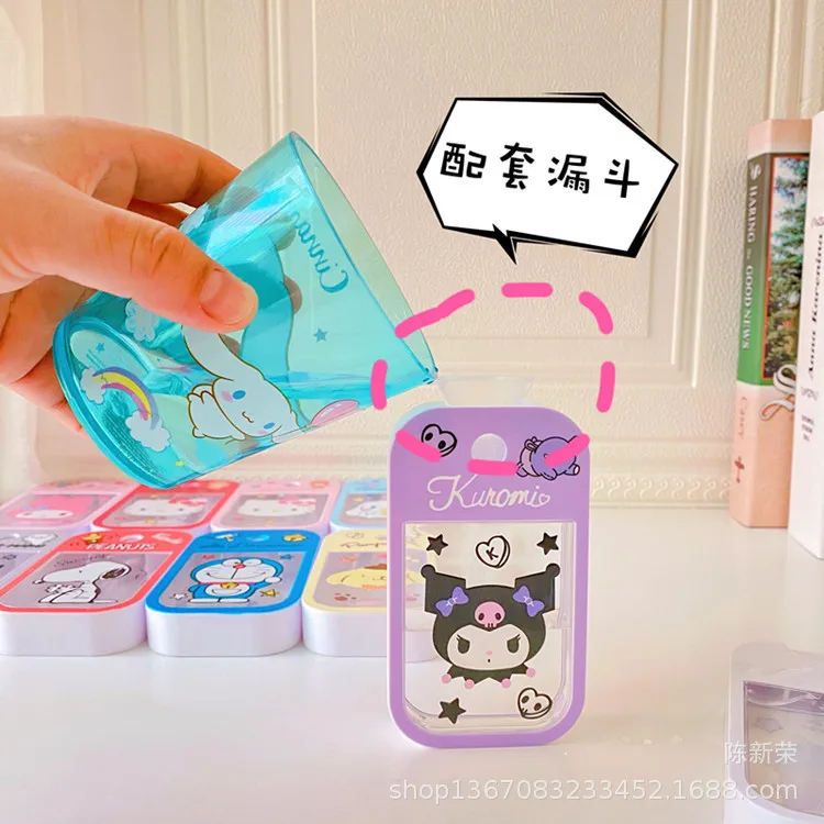 45ML Kawaii Melody Cinnamoroll Kuromi Kittys Cartoon Cute Portable Perfume Alcohol Disinfectant Wash Water Empty Spray Bottle | Игрушки и