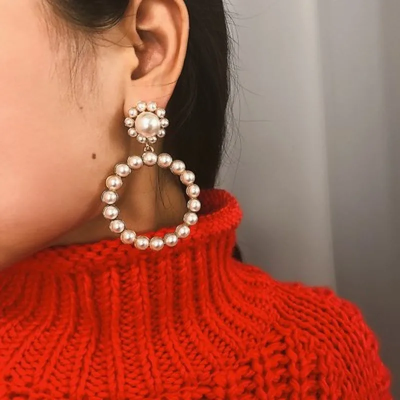 Модные хрустальные Круглые Подвесные серьги для женщин модные очаровательные