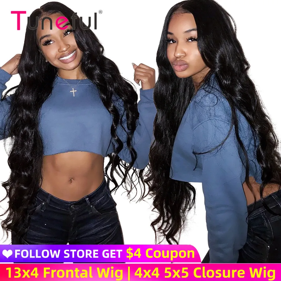 

28 30 Long Inch 4x4 5x5 13x4 Lace Frontal Closure Human Hair Wigs 150% Indian Wavy Remy Lace Front Human Hair Wigs For Women