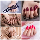 1 лист, матовые накладные ногти с полным покрытием